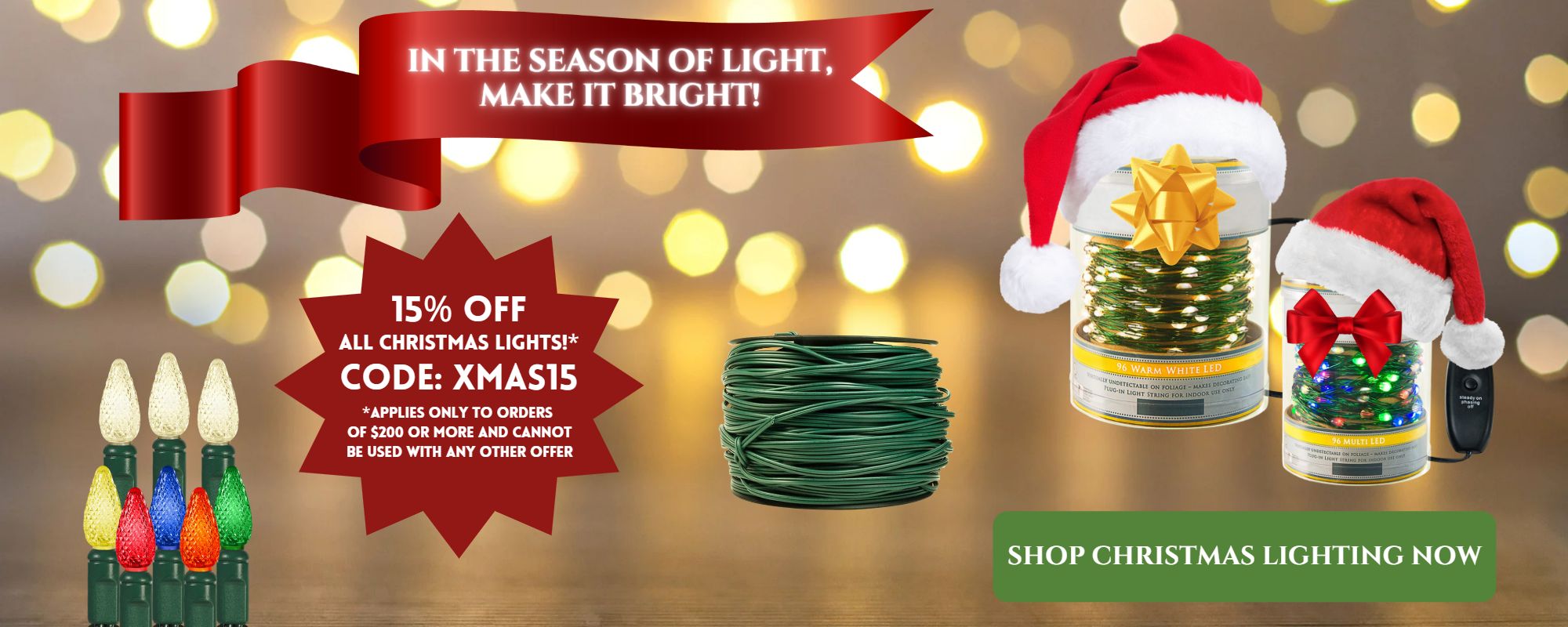 In the season of light, make it bright! Shop Christmas lights now.